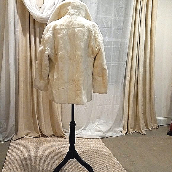 Classy Evening Formal Midi Coat Boxy White Elegant Warm statement sleeve - Picture 6 of 10